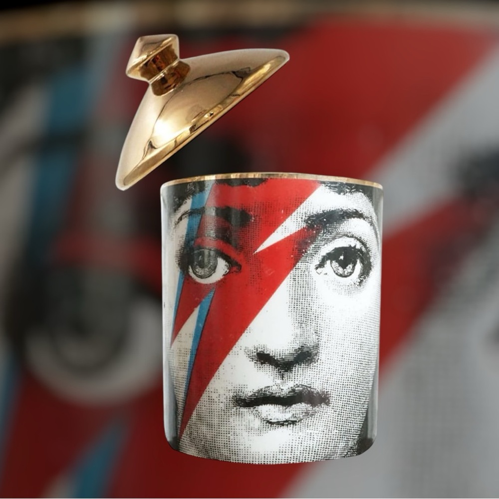 David Bowie mystery girl face ceramic jar